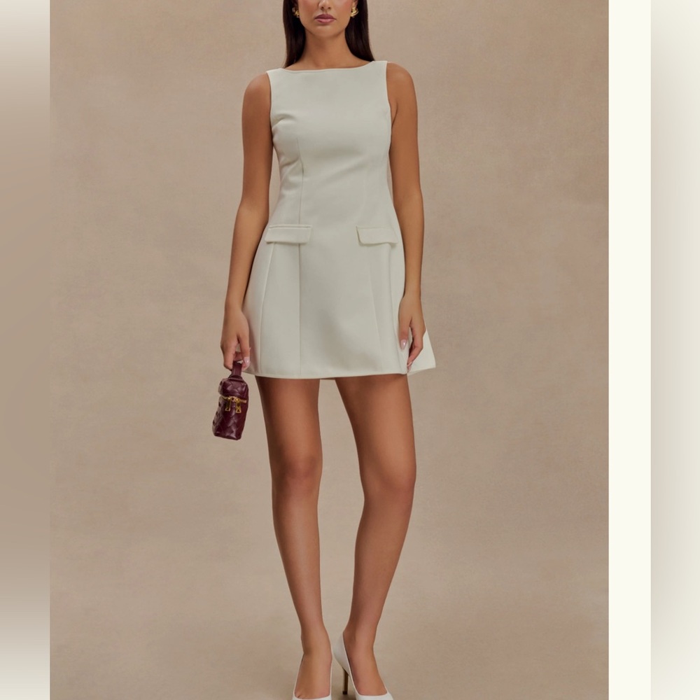 Meshki Cream Mini Dress